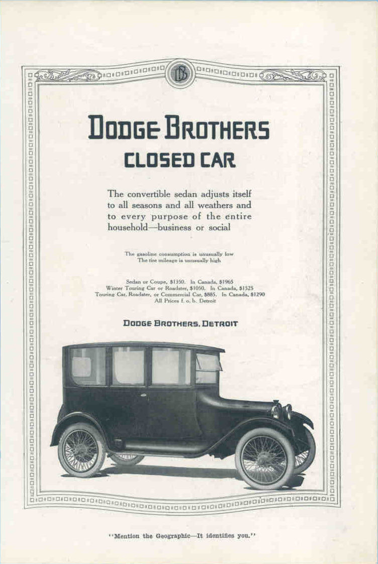 1918 Dodge Auto Advertising